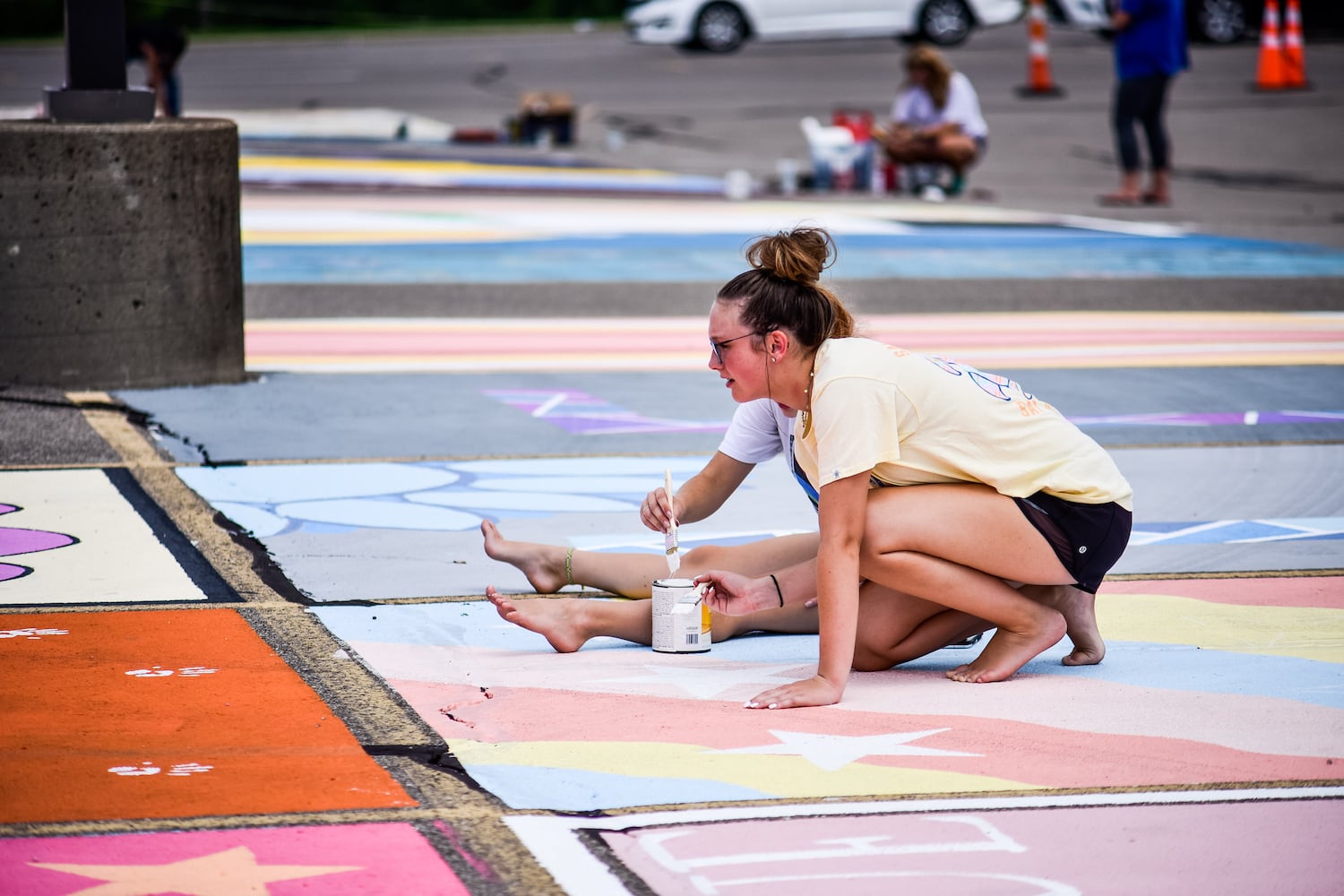 081220 Lakota East parking spot painting
