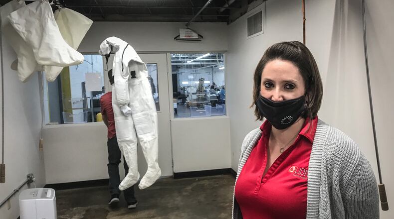 Lisa Burr is the Director of Operation from Lion Group in Dayton wear the company manufactures protective apparel.
