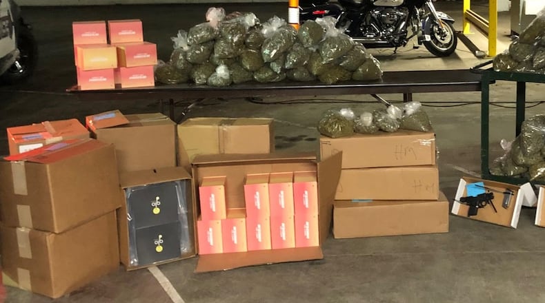 Police seized more than 70 pounds of suspected marijuana; 10 pounds of hash oil/wax; 8,000 THC cartridges for vaping devices; four guns; and electronic devices and documentation during the six simultaneous raids last year conducted by the Tactical Crime Suppression Unit and the Warren County Drug Task Force. FILE PHOTO