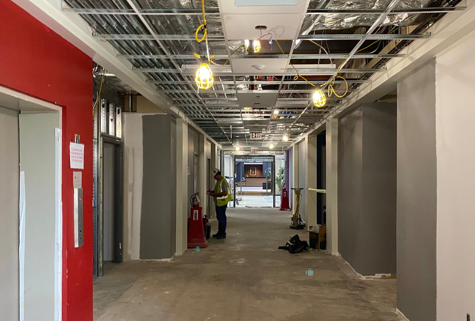 Construction crews are now busy with a $31 million project as they transform a former Hamilton industry icon’s corporate headquarters into a regionally unique school to train Butler County teens and adults to fill area jobs in booming manufacturing companies. The joint project converting the former VORA technology park, involves the largest partnership between Butler Tech and Miami University in the career school’s history. (Photo By Michael D. Clark/Journal-News)
