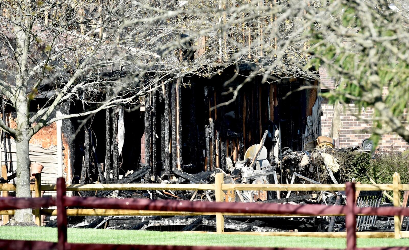 A home in the 400 block of Beeler Boulevard was destroyed in a fire Friday afternoon. NICK GRAHAM/STAFF