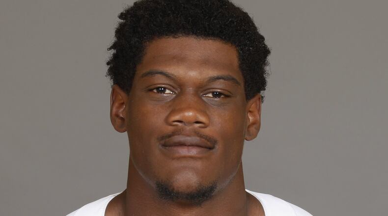 File-This a 2016 photo shows Randy Gregory of the Dallas Cowboys NFL football team. Gregory is facing a longer suspension over another violation of the NFL’s substance-abuse policy, and owner Jerry Jones says he doesn’t expect to see the troubled player at training camp in California. With Gregory already suspended for the first four games this season, Jones said Wednesday, July, 27, 2016, that the Cowboys haven’t heard from the league about a possible 10-game ban for another failed drug test.(AP Photo)