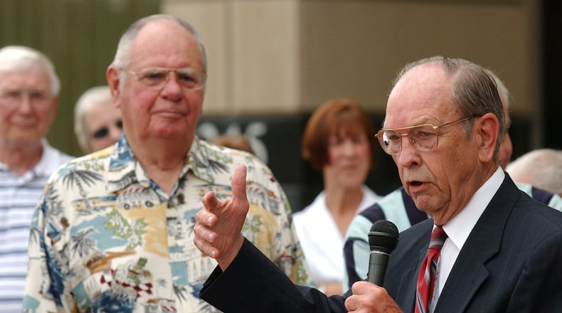 Jack Kirsch speaks at the dedication of the High Street underpass as the Jack Kirsch Underpass Saturday, June 14, 2023. FILE PHOTO