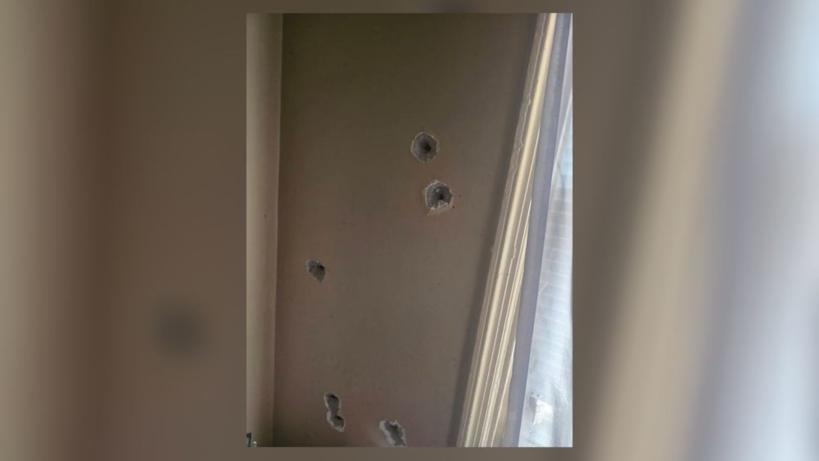 Bullet holes found following shots fired into a 15th Avenue home on Jan. 11. Approximately 50 shell casings were found. CONTRIBUTED