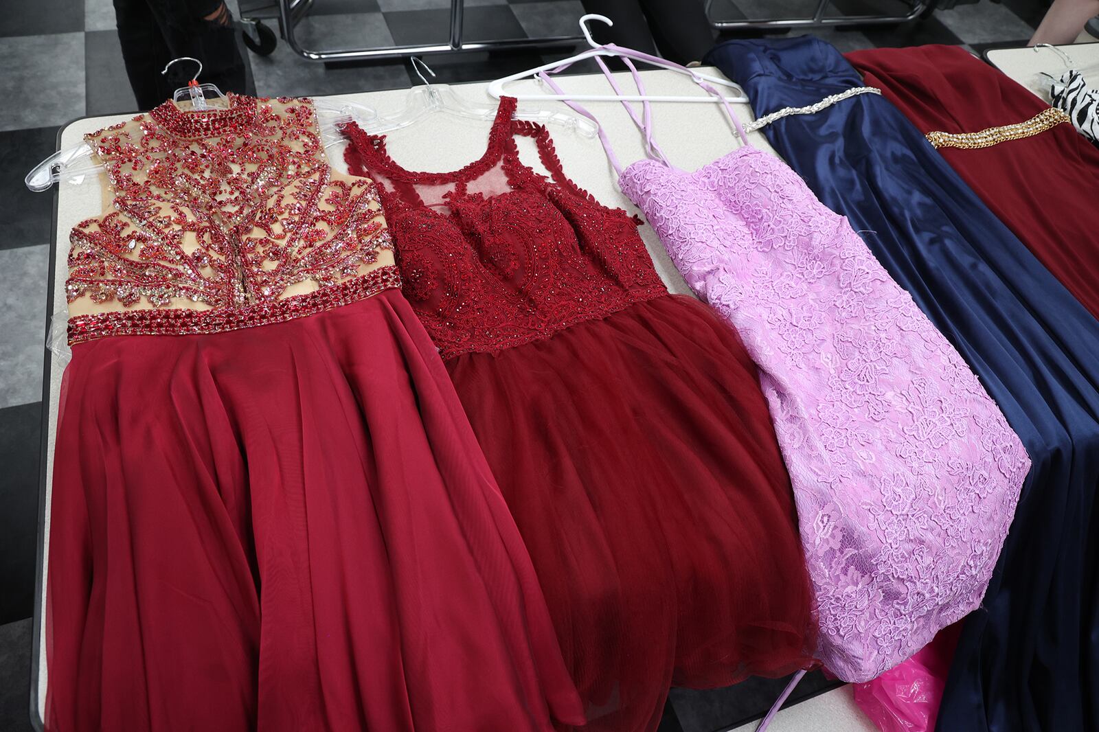 Prom Dresses at the Prom Dress Exchange at Graham High School Wednesday. BILL LACKEY/STAFF