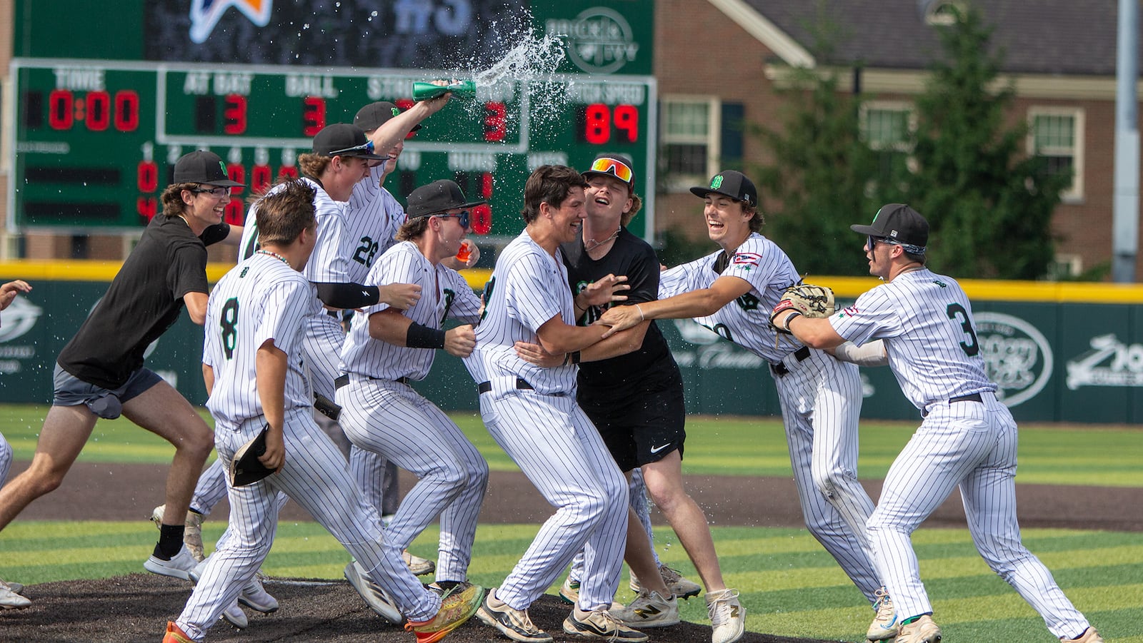 Hamilton Badin celebrates its Division III regional championship and a fourth trip to state since 2021. Jeff Gilbert/CONTRIBUTED