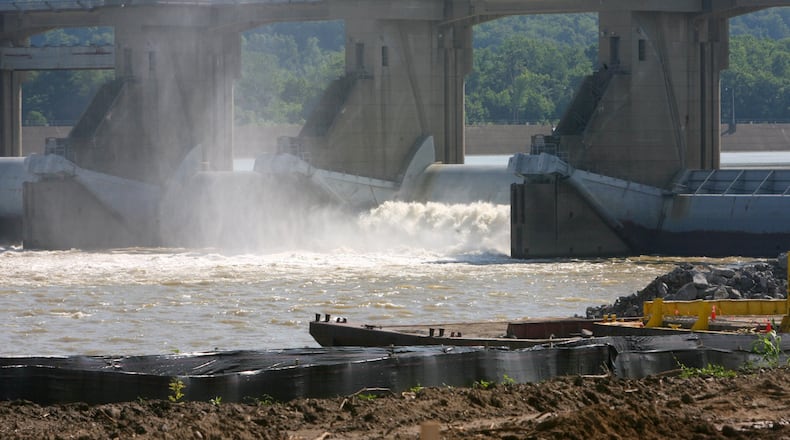 The site of the Meldahl Hydroelectric Plant. The plant is expected to generate 105 megawatts of new renewable generation to the region.