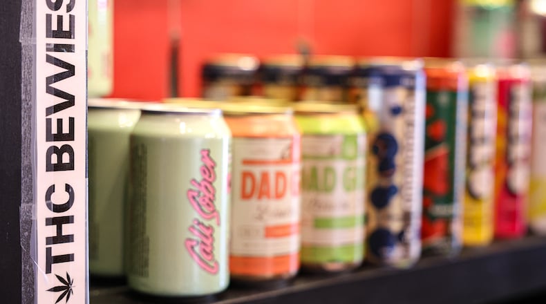 Barrel House is one area bar that offers a variety of THC-infused beverages. A line-item veto announced by Gov. Mike DeWine Friday will lump hemp-infused beverages with all other intoxicating hemp products that the state is set to ban from general retailers. BRYANT BILLING / STAFF