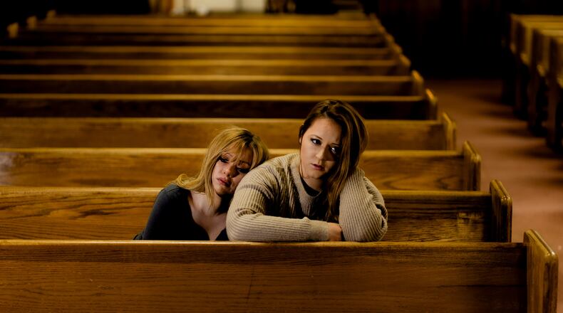 'Just Peachy,' a short film that could be made into a feature-length film, will film scenes in Hamilton this July. It features Brittany Mcvicker (left) and Grace Balbo and is about a woman named Hope who struggles with mental health, and goes on a journey of faith, hope, and healing. Pictured is a promotion still in advance of filming. PHOTO CREDIT/E414 PRODUCTIONS