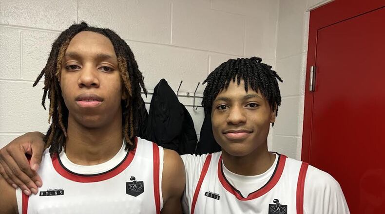 Lakota West sophomores Bryce Curry (left) and Josh Tyson combined for 21 points in the Firebirds' 54-41 win over visiting Lakota East on Friday night. Mike Dyer/WCPO