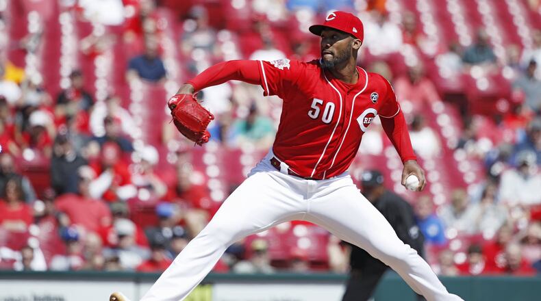CINCINNATI, OH - APRIL 03: Amir Garrett #50 of the Cincinnati Reds pitches in the eighth inning against the Milwaukee Brewers at Great American Ball Park on April 3, 2019 in Cincinnati, Ohio. The Brewers won 1-0 to complete a three-game sweep. (Photo by Joe Robbins/Getty Images)