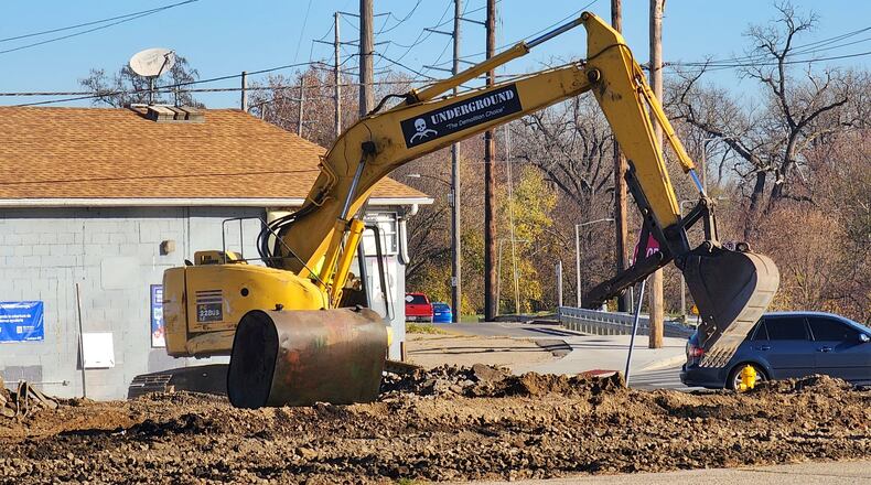 The city of Hamilton is cleaning up properties around Spooky Nook Sports Champion Mill as it continues to be developed. This building was demolished at the corner of Gordon Avenue and B Street. NICK GRAHAM/STAFF