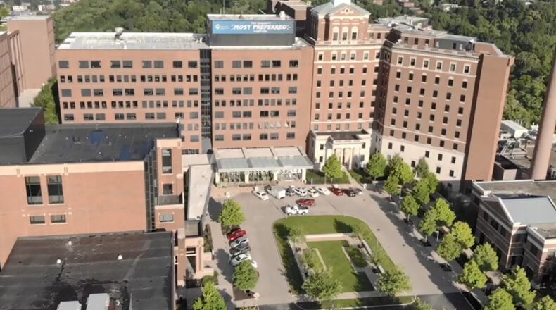 A view of The Christ Hospital. OHIO NATIONAL GUARD