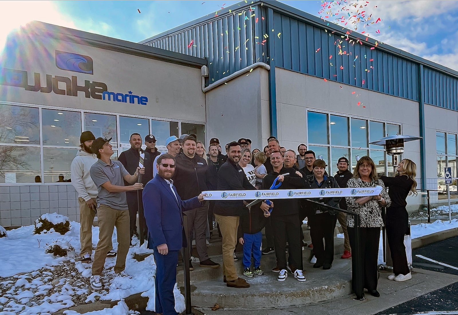 No Wake Marine opened Friday on the site of the former Marine Sales Lodder - which it bought in September - along Ohio 4 in Fairfield. FAIRFIELD CHAMBER OF COMMERCE/CONTRIBUTED