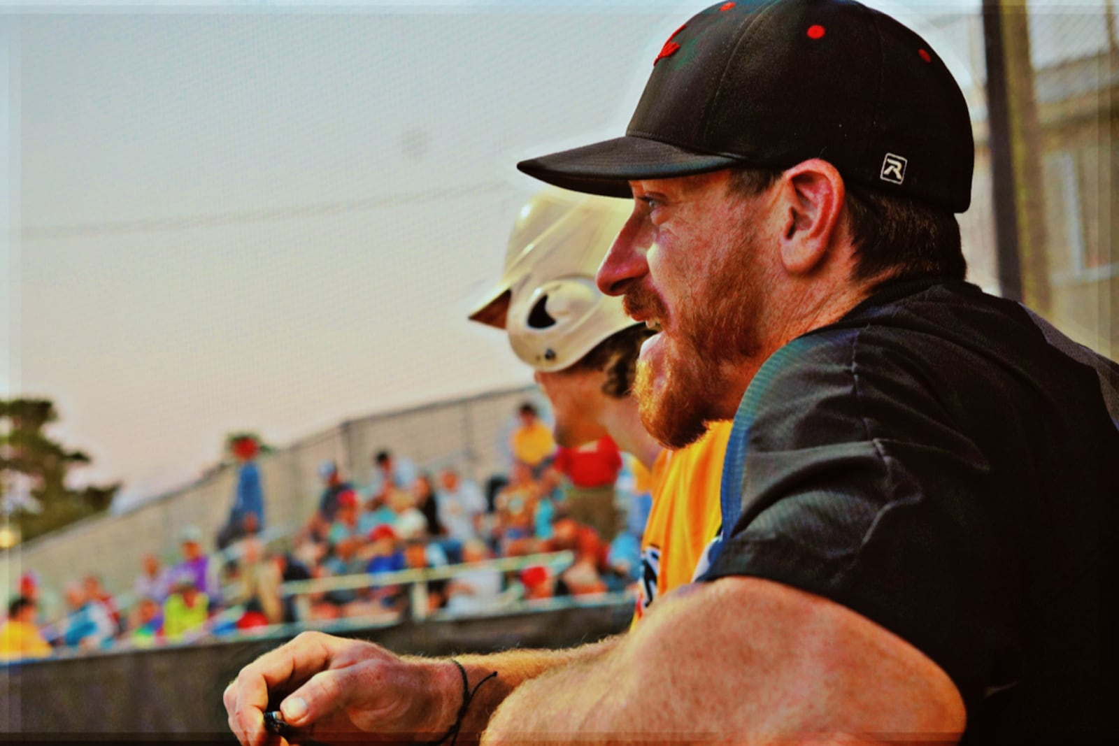 Hamilton Joes coach Aaron Brill looks on during a Great Lakes Summer Collegiate League game against the Grand Lake Mariners on Tuesday night at Foundation Field. CHRIS VOGT / CONTRIBUTED