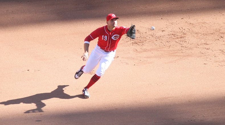 Reds against Giants on Sunday, May 7, 2017, at Great American Ball Park in Cincinnati.