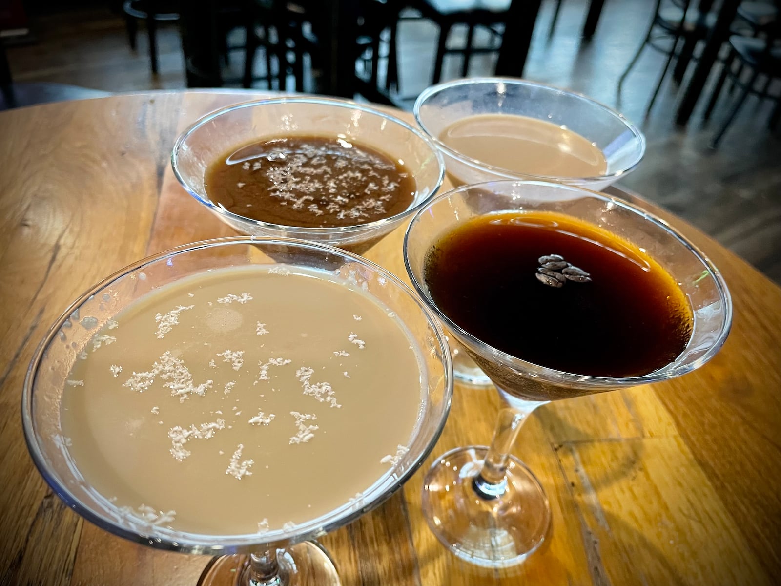 Mr. Boro’s Tavern in Springboro is now offering espresso martini flights. NATALIE JONES/STAFF