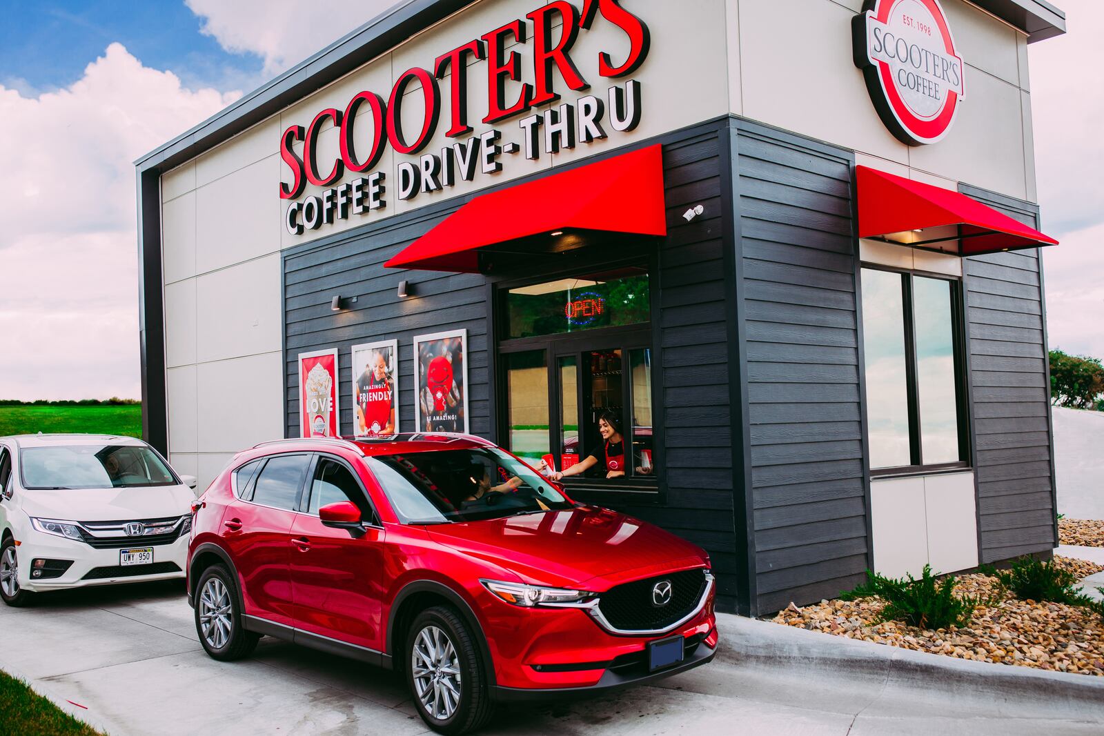 Franchisee owners Matt and Ellen Smith of Lebanon recently signed a four-unit agreement to bring Scooter’s Coffee to the area. PHOTO COURTESY: SCOOTER'S COFFEE