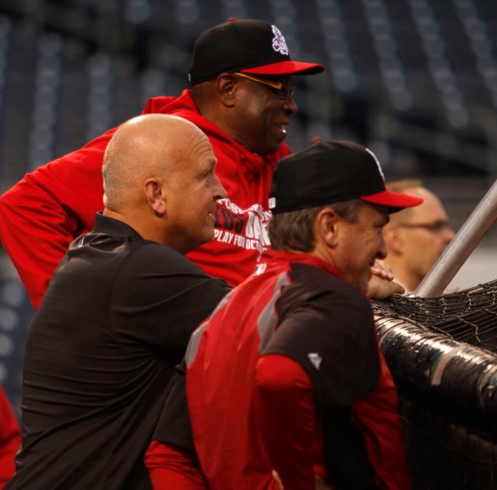 Pirates and Reds work out at PNC Park