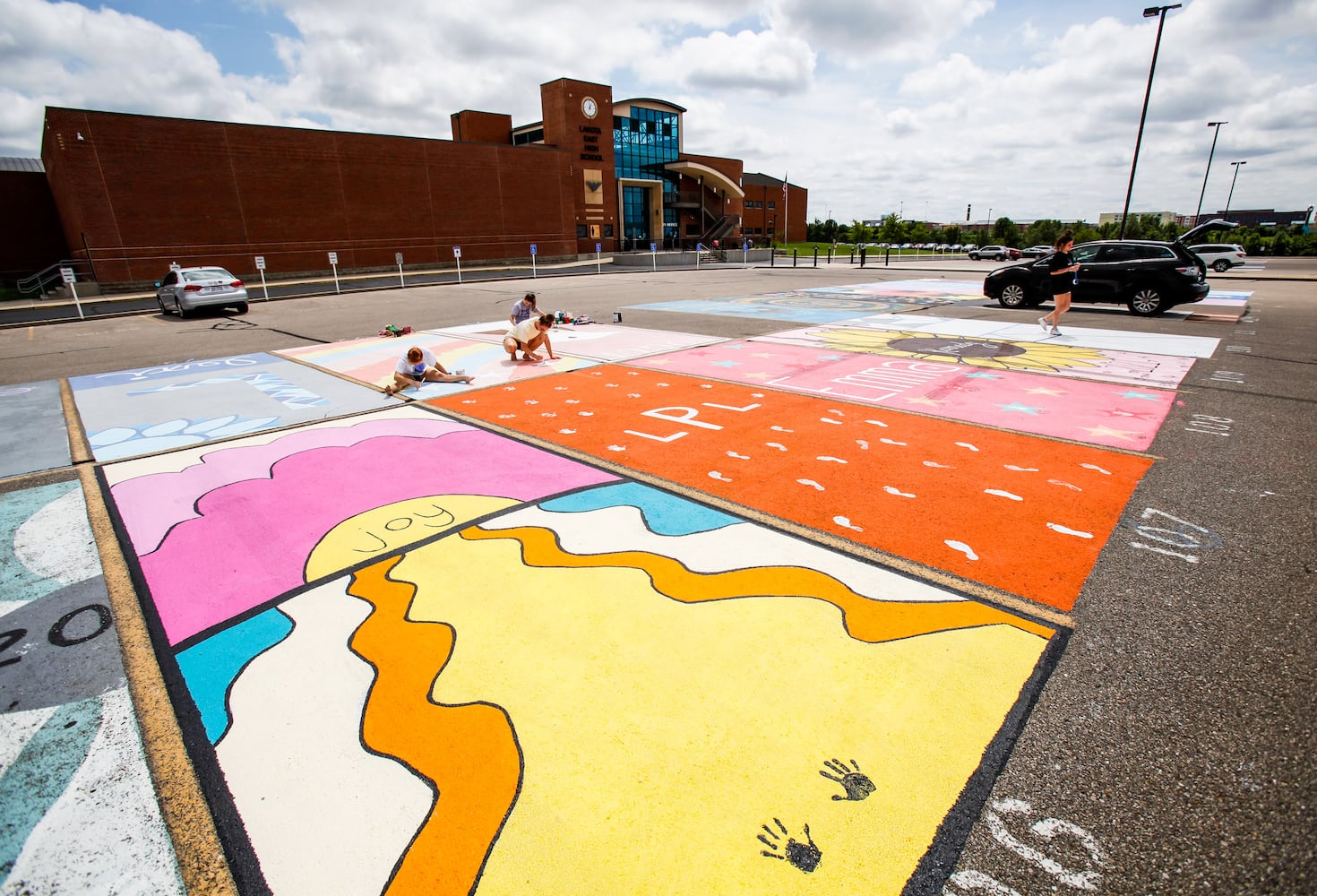 081220 Lakota East parking spot painting