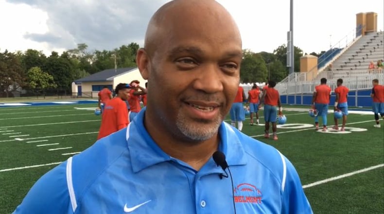 Earl White of Belmont High School is the only Dayton Public Schools combination head football coach and athletic director. MARC PENDLETON / STAFF