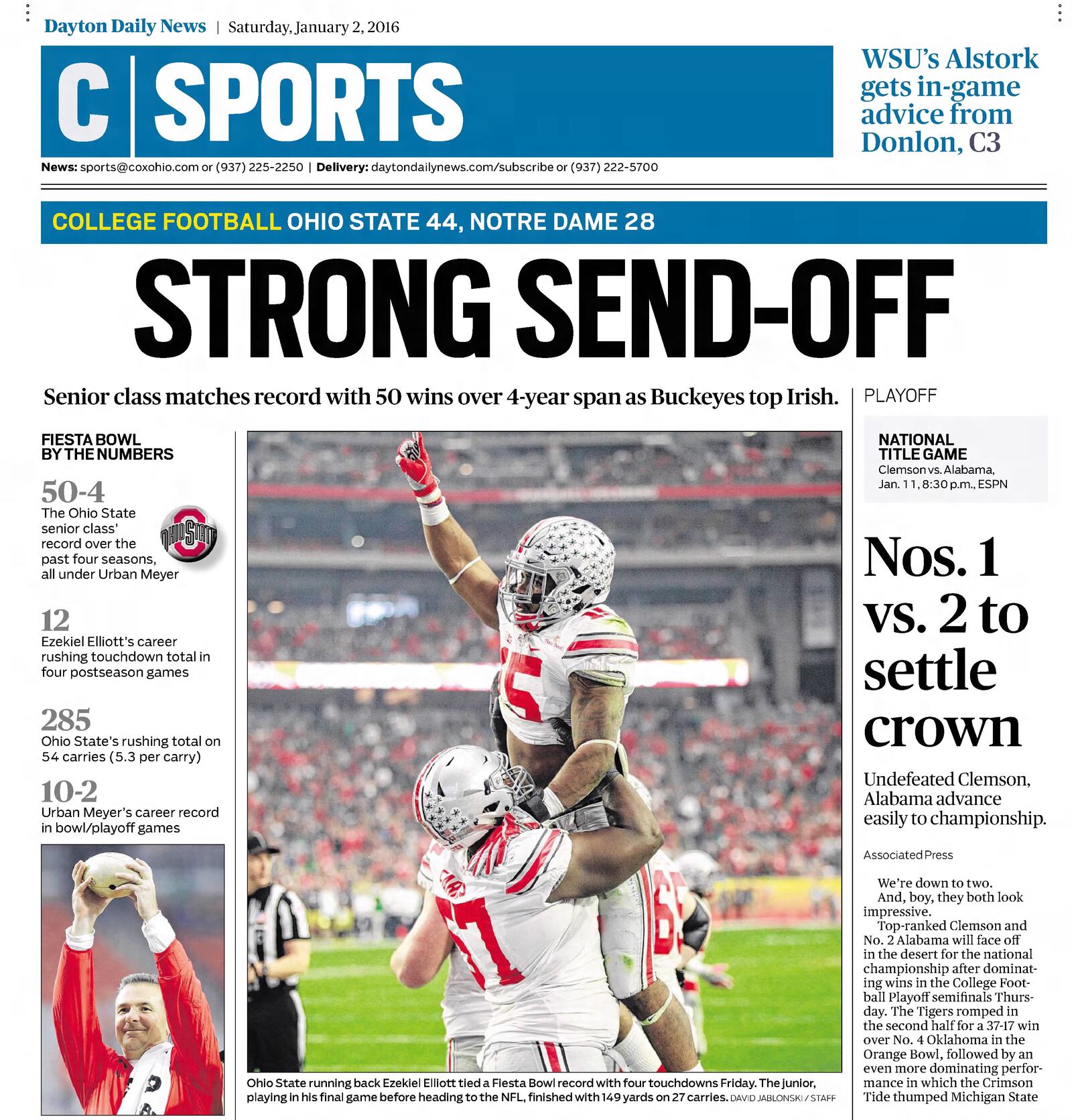 Clips from the Dayton Daily News' past coverage of Ohio State-Notre Dame football games