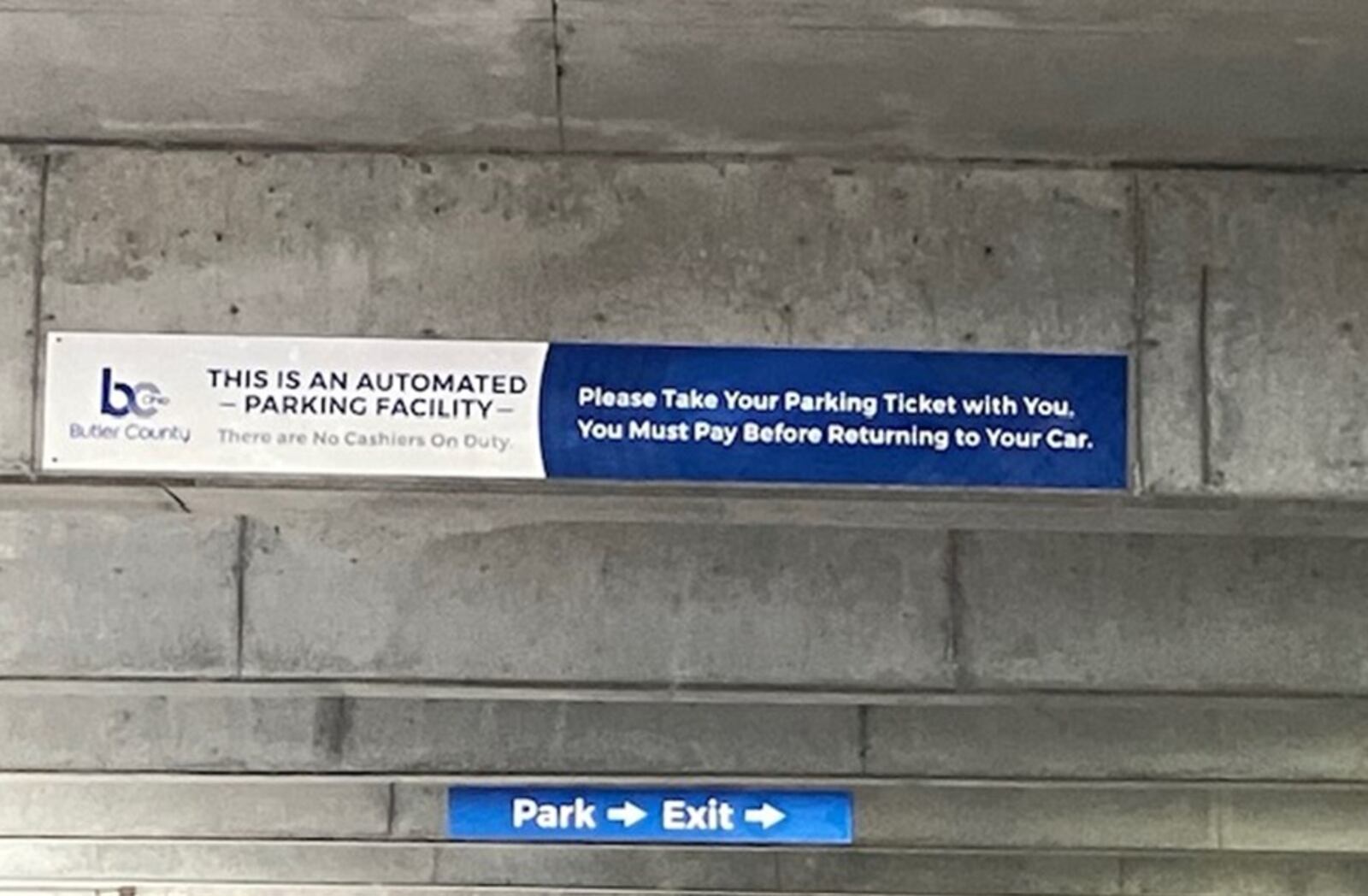 Installation of a fully automated system in the Butler County Government Services Center parking garage was completed this summer. Nick Graham/STAFF