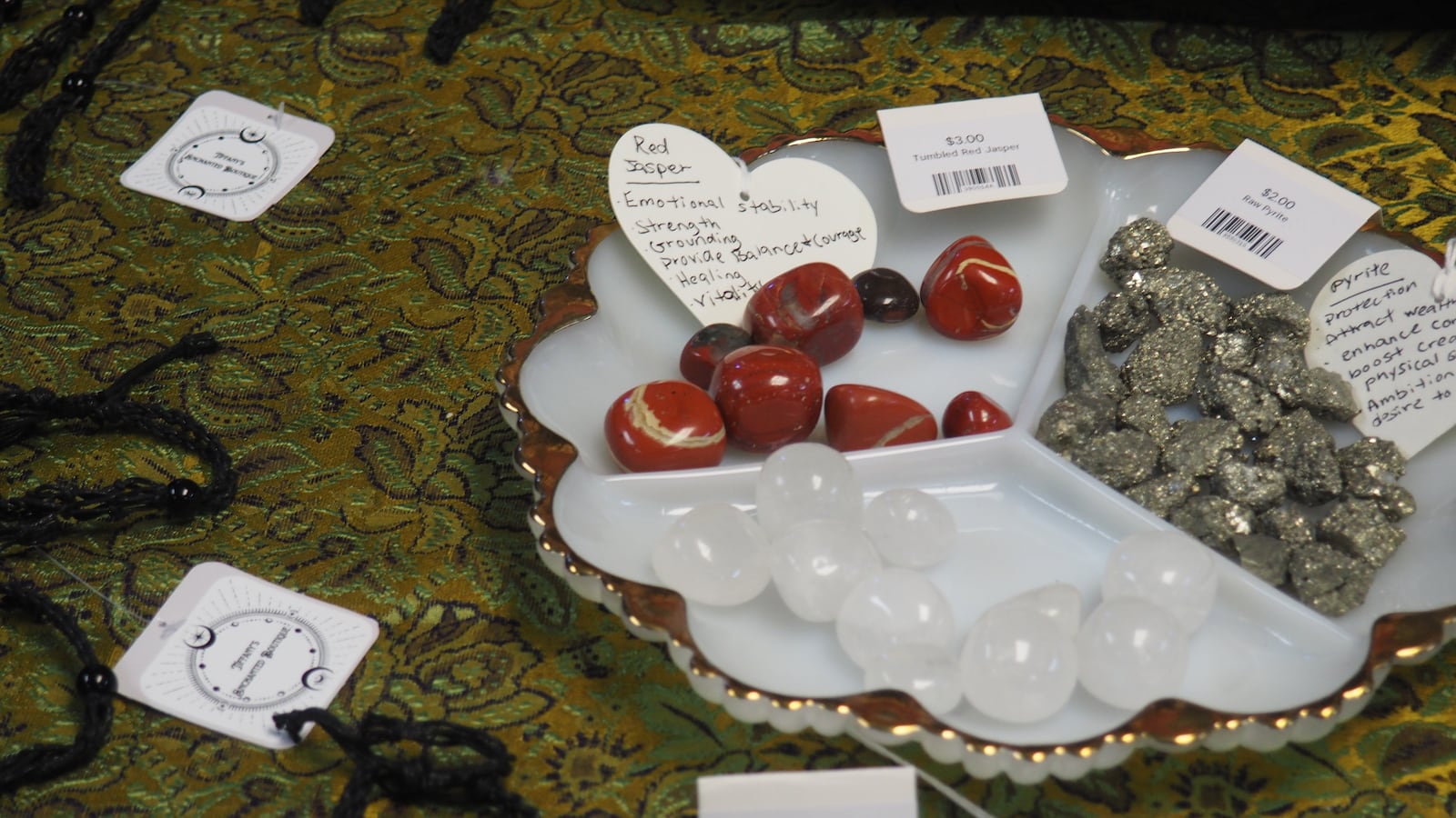 Customers can find incense, crystals, body oils, candles, jewelry, makeup and more at Tiffany's Enchanted Boutique at 510 Oxford State Road. BRYN DIPPOLD/STAFF
