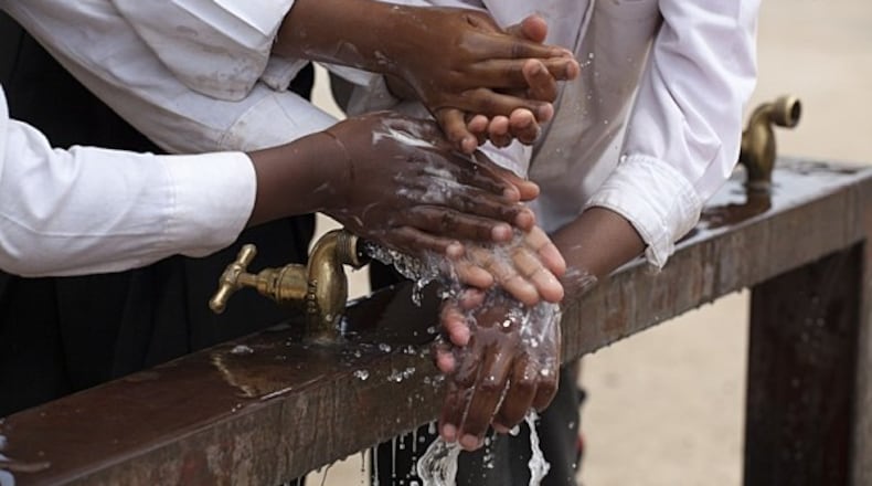 Hand washing with soap and water is the best defense against germs.