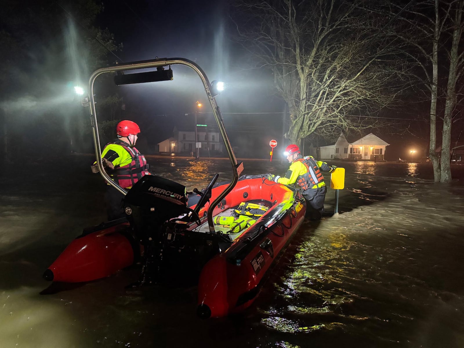 Deputies from Butler County Sheriff’s Office's Emergency Response Services team respond to flooding incidents in Morgan Twp. Wednesday, March 4, 2026. 
CONTRIBUTED/BUTLER COUNTY SHERIFF'S OFFICE