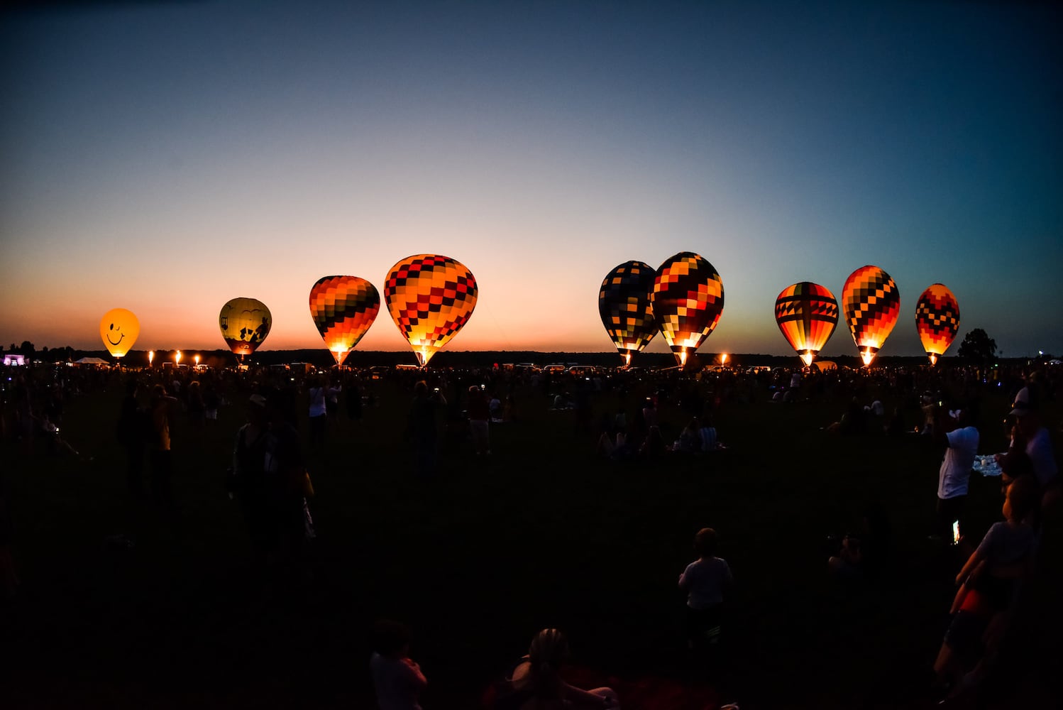 Ohio Challenge balloon glow and fireworks