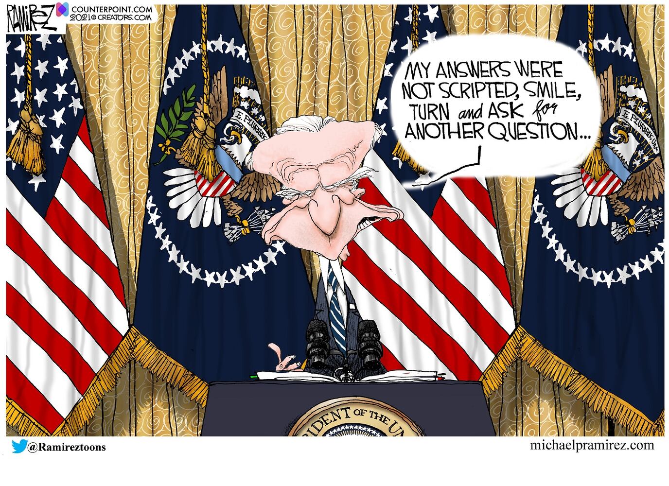 Week in cartoons: Biden press conference, Georgia voting rules and more