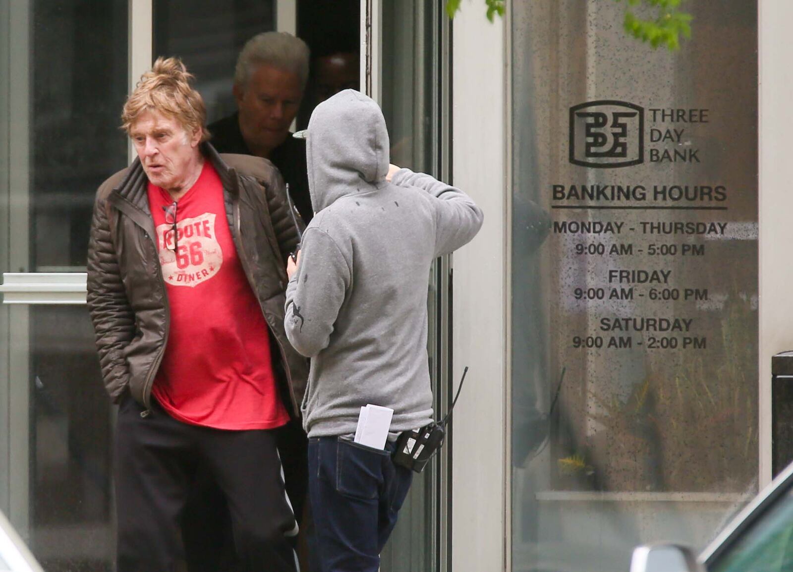 Robert Redford visits the set of “The Old Man and the Gun” in Hamilton prior to filming a scene in  2017. 