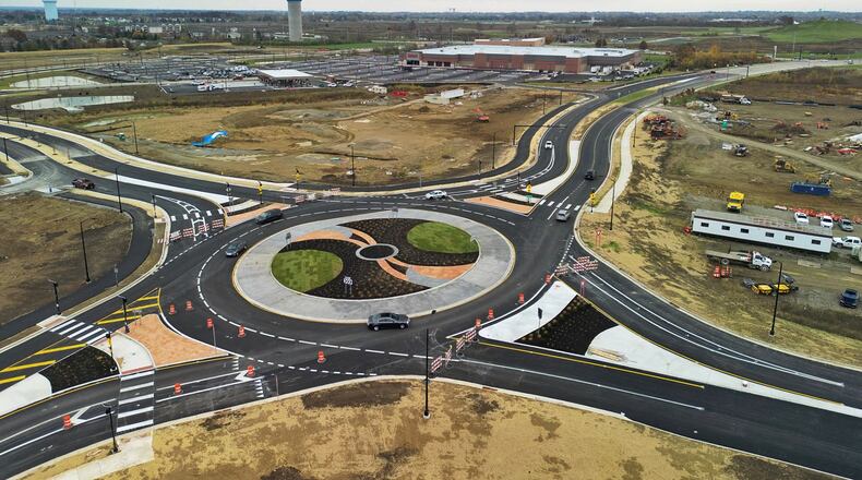 Costco in Liberty Twp., opening in mid-November 2022, will be 8.5 percent bigger than the former Costco in Tri-County, at 161,000 square feet. It is located at the newly constructed Veterans Boulevard near the Liberty Way and Cox Road intersection on the border of Liberty and West Chester townships. NICK GRAHAM/STAFF