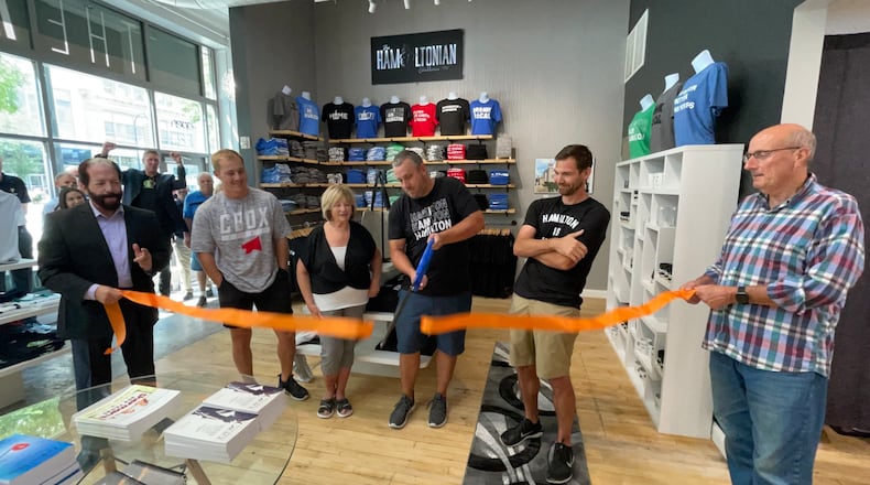 The Hamiltonian, a magazine that covers Hamilton news, events, organizations, and activities, relocates to 224 High St. in downtown as it opens its retail shop featuring exclusive Hamilton merchandise. MICHAEL D. PITMAN/STAFF