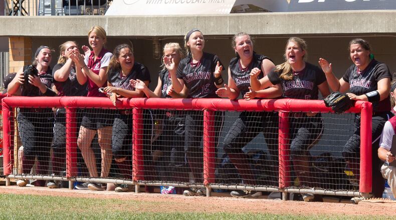 Top-ranked Lebanon lost 4-3 to Elyria in the Division I state softball final at Firestone Stadium in Akron this past June. Contributed Photo by Bryant Billing