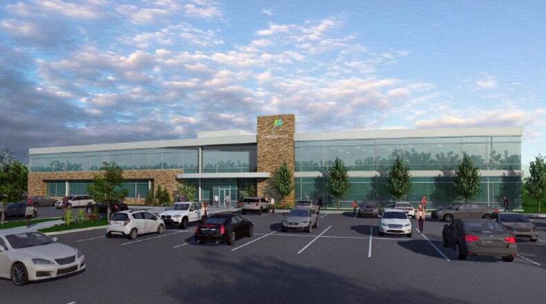 An artist’s illustration of Chard Snyder’s new headquarters 53,000-square-foot corporate headquarters, seto be constructed on Cintas Boulevard in Mason.