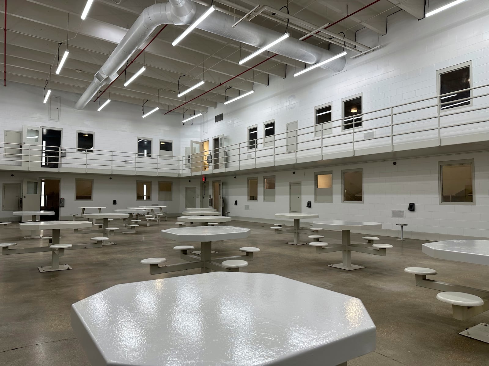 A judge has halted CoreCivic, on Wednesday, June 4, 2025, from housing immigrants facing possible deportation in a shuttered facility that the private prison operator now calls the Midwest Regional Reception Center, in Leavenworth, Kan., pictured Monday, March 3, 2025, unless it can get a permit from frustrated city officials. (AP Photo/Nick Ingram)