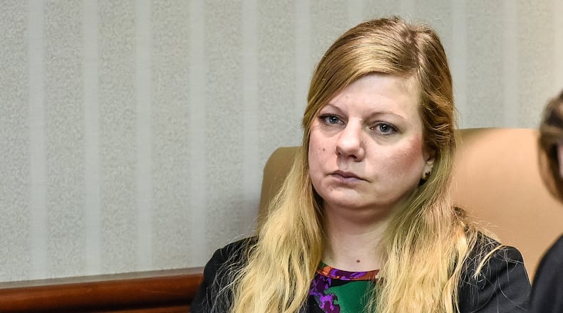Lindsay Partin, who is charged with murder in the March 2018 death of a toddler in her care, awaits jury selection Monday in Butler County Common Pleas Court. Her trial is scheduled to last through April 9. NICK GRAHAM/STAFF
