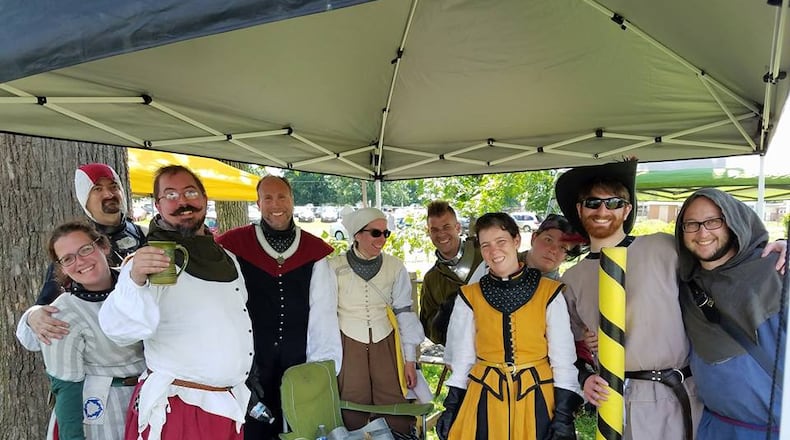 Members of the local chapter of the Society for Creative Anachronism participate in a large Medieval reenactment every summer at the Butler County Fairgrounds.