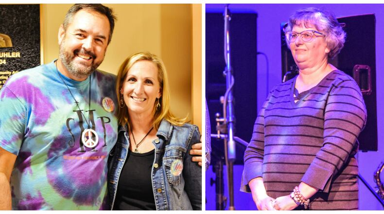 The Fairfield Community Foundation awarded two $3,500 prizes in its annual grant challenge on Oct. 25 at the Fairfield Community Arts Center. Sleep in Heavenly Peace, at left, provides beds and bedding for children 2-17 living below the poverty level and do not have a bed, and volunteers build beds. Family Promise of Butler County, at right, runs day centers for homeless families to shower, as well as help with housing and job searches, and facilitate referrals to resources.