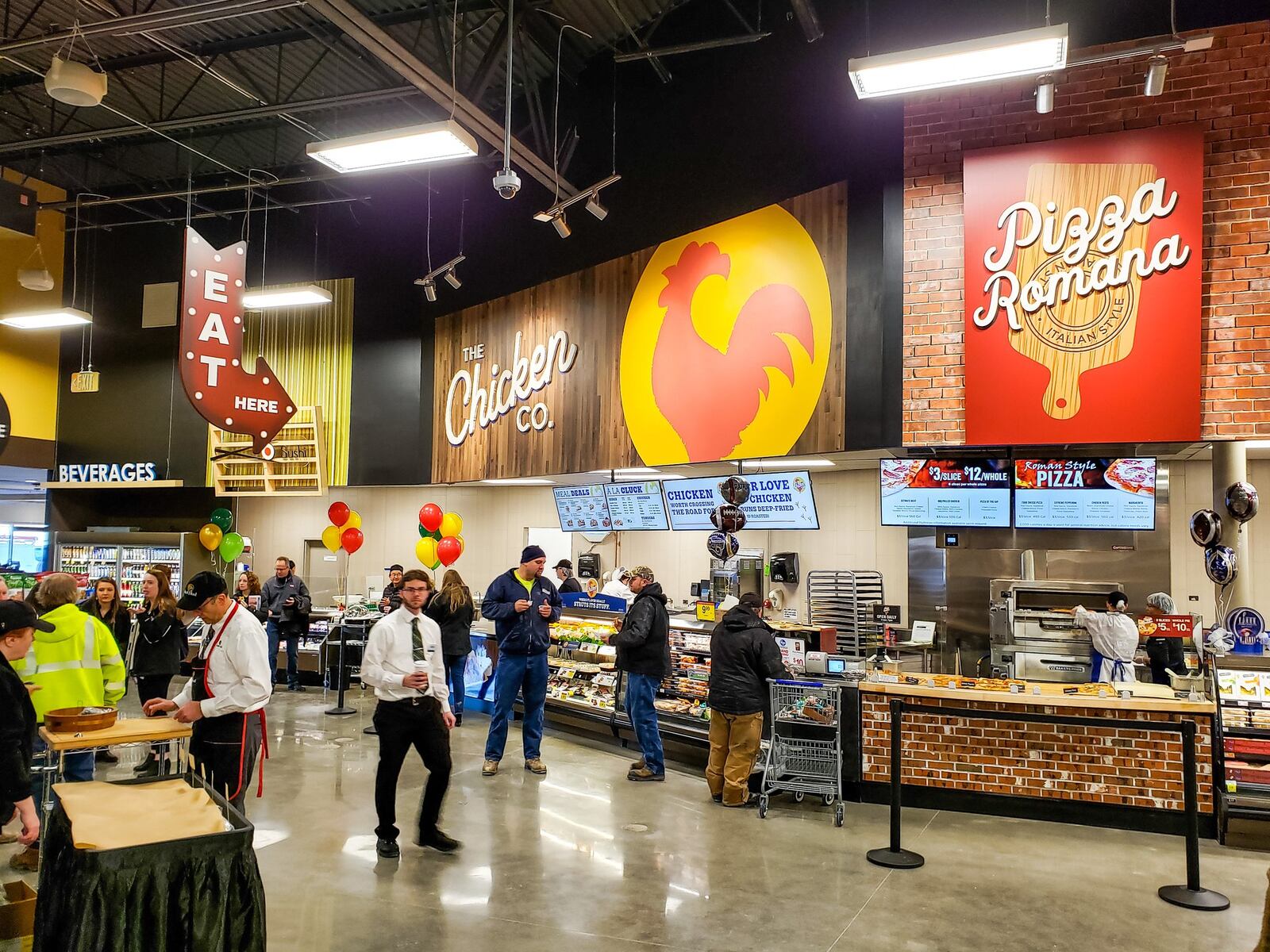 The new Kroger Marketplace at Crossings of Beckett on Princeton Glendale Road near Tylersville Road in West Chester Township opened Thursday morning, Jan. 31, 2019 replacing the old Kroger location just up the street. NICK GRAHAM/STAFF