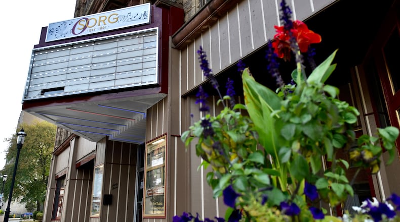 The Sorg Opera House will host its first show on Saturday night since the pandemic started. The theater's marquee has been renovated and fully lighted for the first time in years. Tickets are still available for the "Classic Rock Experience" show. NICK GRAHAM/STAFF