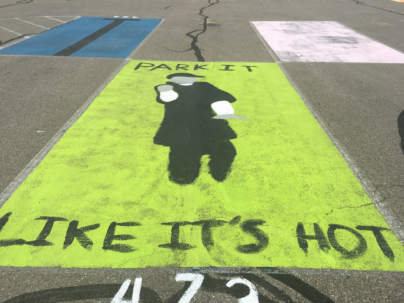 Lakota West High School parking lot spaces