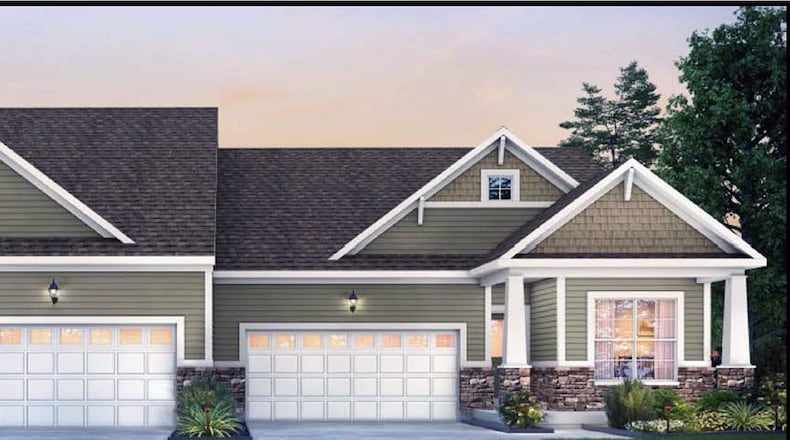 This is one of three styles of homes proposed for the Whispering Hills development on the east side of S. Gilmore Road, about 600 feet north of Mack Road in Fairfield. Contributed photo