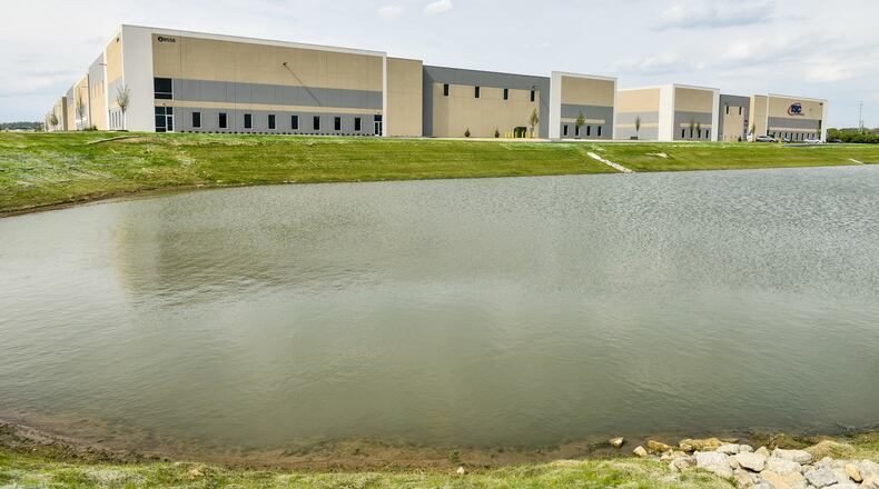 NorthPoint Development is looking to add more acreage to West Chester Trade Center at the corner of Ohio 747 and Union Centre Boulevard in West Chester Twp. When completed, the complex will be nearly 2 million square feet and create more than 1,000 jobs. NICK GRAHAM/STAFF FILE PHOTO