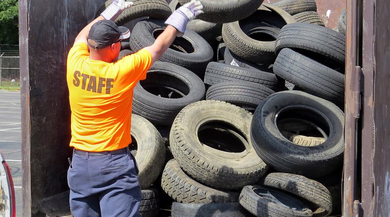 Madison Twp. received a grant from the Ohio Environmental Protection Agency that allows residents to drop off unwanted tires at no cost. FILE PHOTO