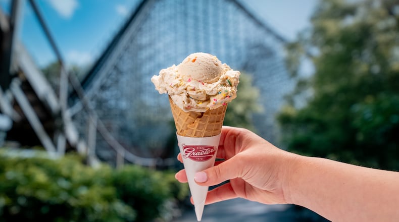 Graeter’s Ice Cream has collaborated with Kings Island for Beast Feast, its second bonus flavor of the summer (CONTRIBUTED PHOTO).