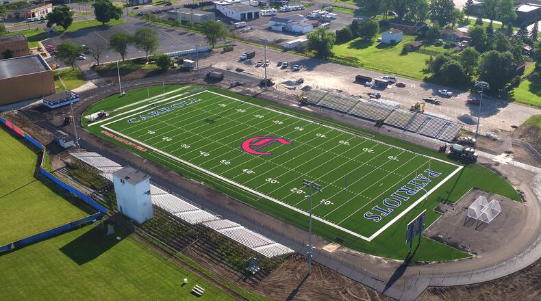 Carroll High School’s artificial turf field. TY GREENLEES / STAFF