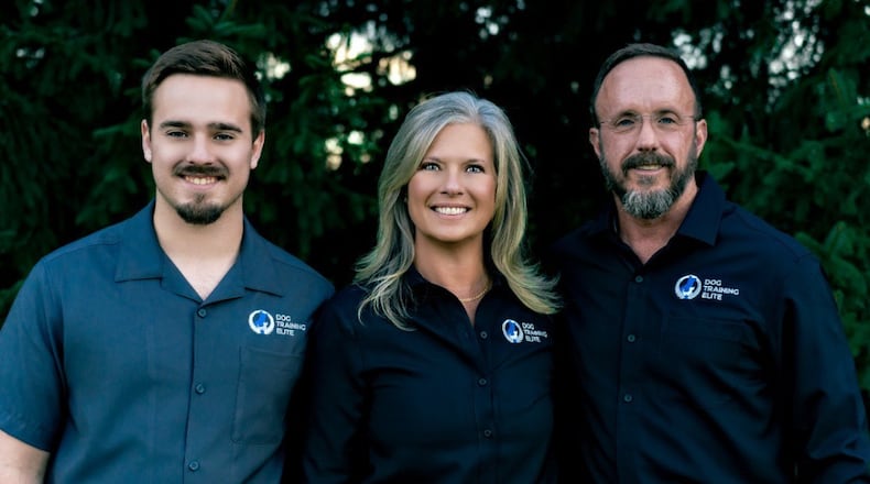 The VanWeeldens – Alex, Diane, and John (along with their daughter, Juno/not pictured) – are celebrating the grand opening of Dog Training Elite Cincinnati with a main stage showcase at the Cincinnati Boat, Sport, & Travel show at Duke Energy Center on Saturday, January 27 and Sunday, January 28. CONTRIBUTED